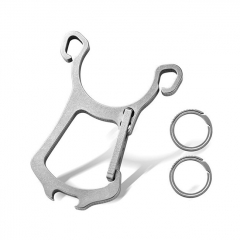 Titanium Keychain Bottle Opener Slingshot for Outdoor Travel Camping