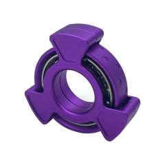 EDC Tool Finger Spinner Stress Relief Metal Toy Ring Large Ring  - Purple