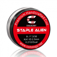 Authentic Coilology KA1 Staple Alien Handcrafted Coil 3/36 AWG 2.5mm 10pcs - 0.21ohm