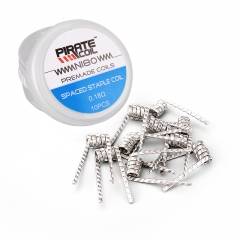 Pirate Coil Ni80 Spaced Staple Pre-coiled Wire 0.18ohm 10pcs