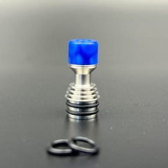 Four One Five 415 Tombo Giri Baby Style Short 510 Drip Tip - SS + Blue