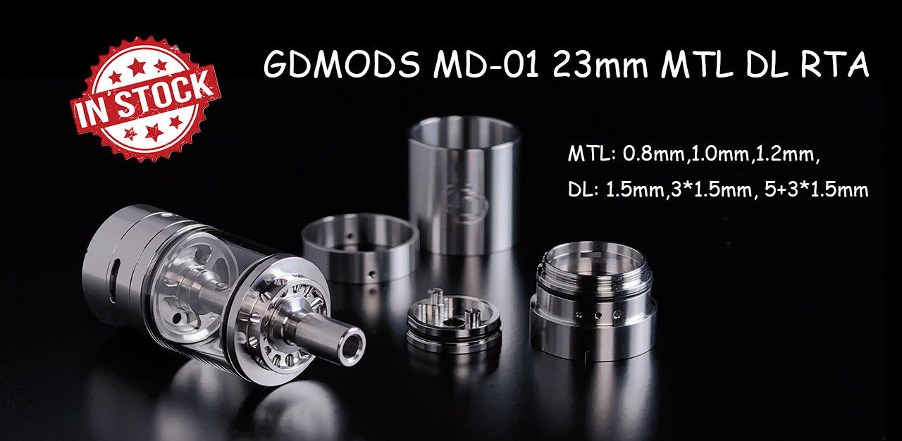 Authentic GDMODS MD-01 23mm MTL DL RTA 5.5ml