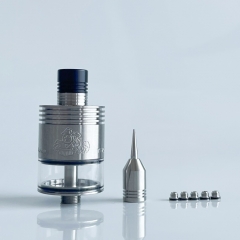 Rekavape Paravozz Terminator Jet'Win GT V8.2.S.ML. Style Titanium Alloy 22mm Mini RTA with 6 Air Pins - Silver Rekavape Paravozz Terminator Jet'Win GT V8.2.S.ML. Style Titanium Alloy 22mm Mini RTA with 6 Air Pins - Silver