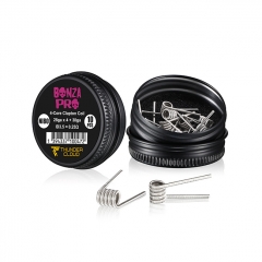 Authentic Thunder Cloud Bonza Pro Coil Ni80 4 Core Fused Clapton 28GA*4+38GA 0.25ohm 10pcs Authentic Thunder Cloud Bonza Pro Coil Ni80 4 Core Fused Clapton 28GA*4+38GA 0.25ohm 10pcs