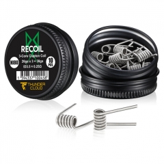 Authentic Thunder Cloud Recoil NI80 Prebuilt 3 Core Clapton Coil 26GA x 3 + 38GA 0.25ohm 10pcs Authentic Thunder Cloud Recoil NI80 Prebuilt 3 Core Clapton Coil 26GA x 3 + 38GA 0.25ohm 10pcs