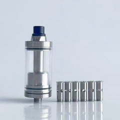 Rekavape NFGTA Style 316SS 22mm RTA 5ml with 7 Air Pins - PCTG Silver Rekavape NFGTA Style 316SS 22mm RTA 5ml with 7 Air Pins - PCTG Silver