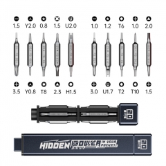 20 in 1 Precision Screwdriver Set with 10 Double-Ended S2 Steel Bits Pen Shaped Manual Repair Tool Kit - Purple 20 in 1 Precision Screwdriver Set with 10 Double-Ended S2 Steel Bits Pen Shaped Manual Repair Tool Kit - Purple