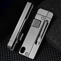 Titanium Alloy Mini Multitool Adjustable Spanner Wrench Portable Repair Tool for Outdoor & Daily Use Titanium Alloy Mini Multitool Adjustable Spanner Wrench Portable Repair Tool for Outdoor & Daily Use