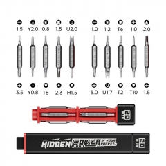 20 in 1 Precision Screwdriver Set with 10 Double-Ended S2 Steel Bits Pen Shaped Manual Repair Tool Kit - Black 20 in 1 Precision Screwdriver Set with 10 Double-Ended S2 Steel Bits Pen Shaped Manual Repair Tool Kit - Black