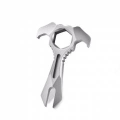 Mini Titanium Alloy Multitool Crowbar Open Delivery Gadget Self-defence EDC Tool - Sandblasted Mini Titanium Alloy Multitool Crowbar Open Delivery Gadget Self-defence EDC Tool - Sandblasted