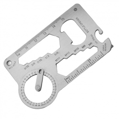 Precision Angle Finder Measuring Ruler Tool Steel Multifunctional Pocket Tools with Protractor Angle Gauge for Outdoor Camping - Silver Precision Angle Finder Measuring Ruler Tool Steel Multifunctional Pocket Tools with Protractor Angle Gauge for Outdoor Camping - Silver