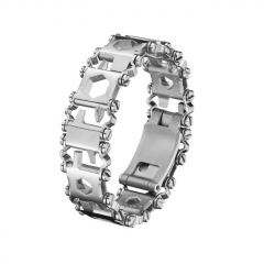 29 in 1 Multitool Bracelet 22cm SS Wearable Survival Watch Band Compatible with Utility Wrist Tool for Camping Hiking Travel Sailing - Narrow Silver 29 in 1 Multitool Bracelet 22cm SS Wearable Survival Watch Band Compatible with Utility Wrist Tool for Camping Hiking Travel Sailing - Narrow Silver